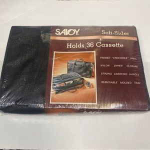 Vintage Savoy 36 cassette case Vinyl Crocodile New Sealed Carrying Case